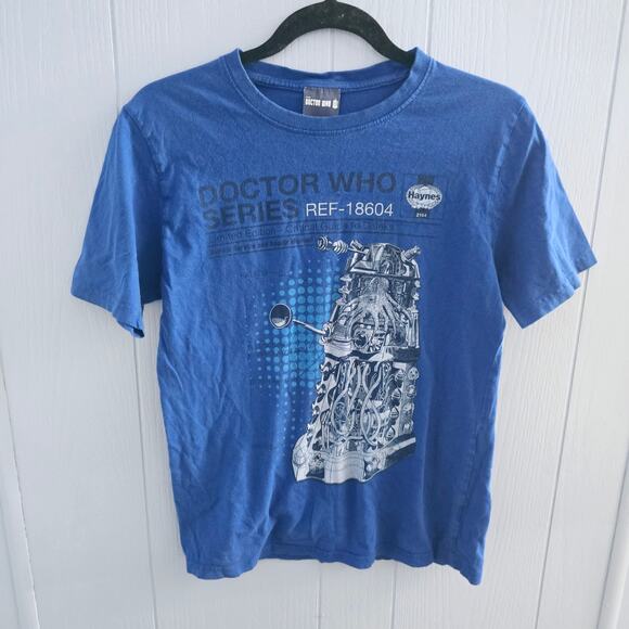 Doctor Who Dalek Tee Size M – BBC, Sci-Fi Graphic, Blue Nerdcore Shirt - Picture 1 of 5